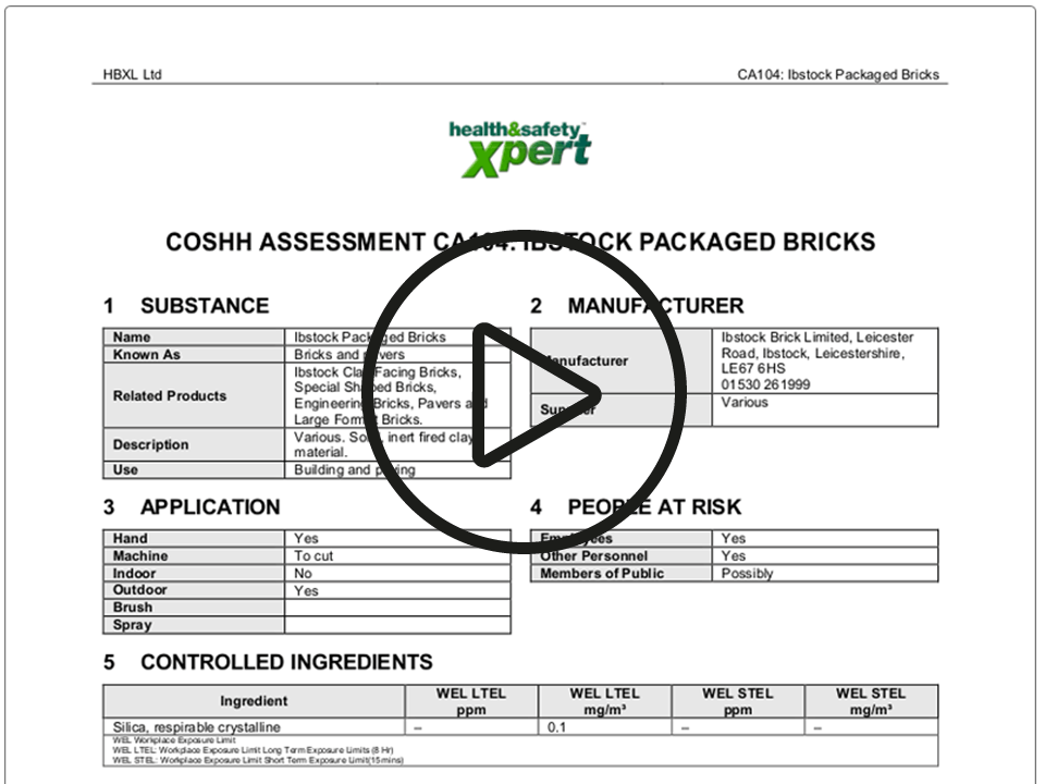 How to write a COSHH Assessment with Health & Safety Xpert