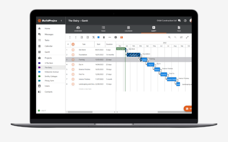 BuildProjex - Construction Project Management - HBXL Building Software