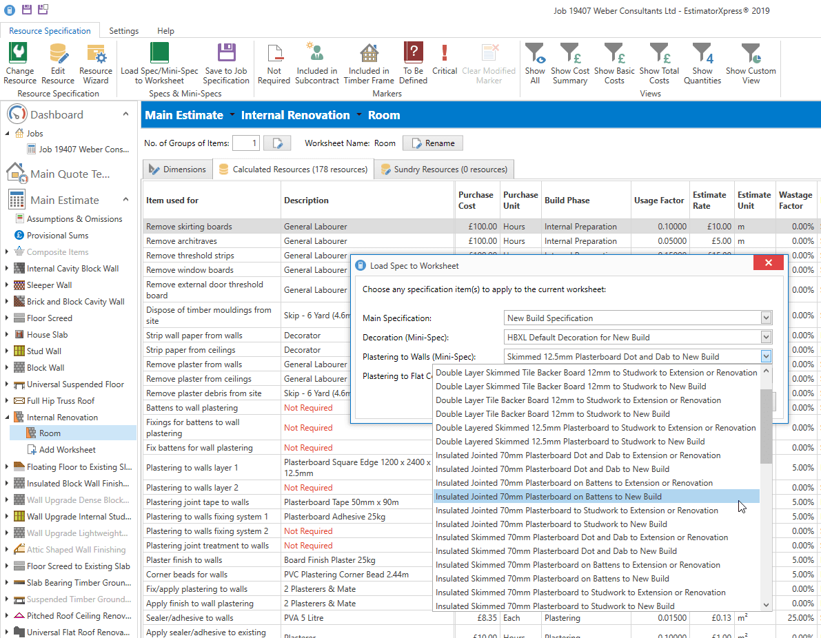 Multi jobs in new EstimatorXpress 2020