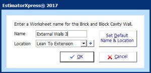 estimatorXpress 2017 - fastest estimating software worksheets
